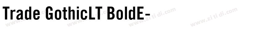 Trade GothicLT BoldE字体转换